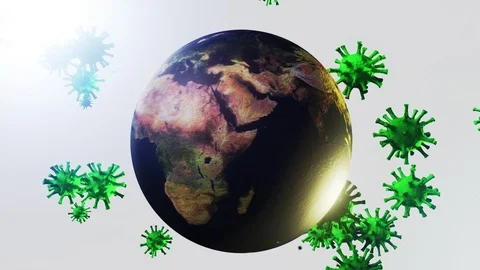 3D virus molecule green bacterium Stock Footage 126661597