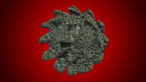 3D Virus Transform grey green Stock Footage 158295888