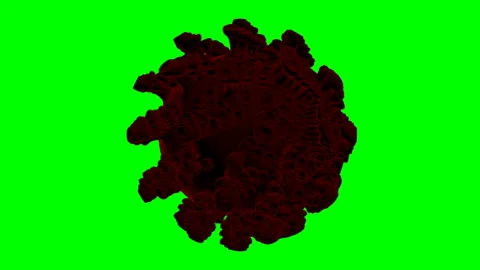 3D Virus Transform red Stock Footage 158295003