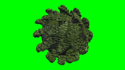 3D Virus Transform red to green Stock Footage 158294204