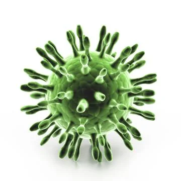 3d virus in white background. Stock Illustration