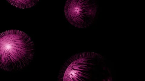 3D viruses in black background Stock Footage 278833327