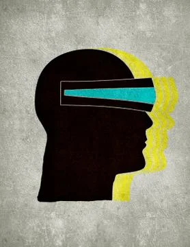 3d vision concept digital illustration Stock Illustration