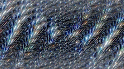 3D Visual Illusions in the Form of Moving Abstract Waves. 4K Stock Footage 292910517