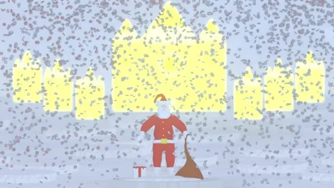 3d visual illustration of Santa Claus at the North Pole Stock Footage 262130777