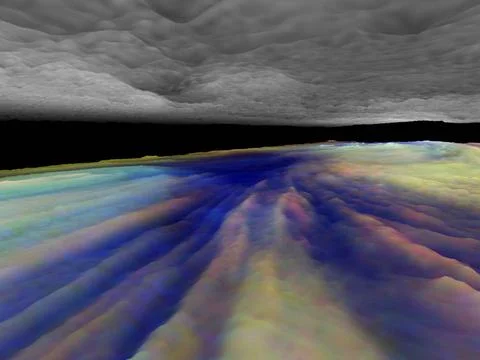 3D Visualisation of Jupiter s Equatorial Region. Dated 21st Century, Copy... Foto stock