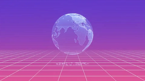 3D visualisation of metaverse immersive virtual world with endless space Stock Footage 246501287