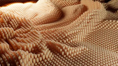 3d visualization abstraction of a color wave Stock Illustration