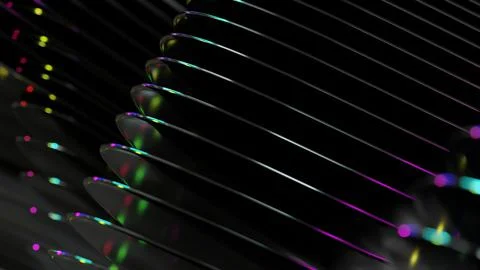 3d visualization abstraction of a color wave Stock Illustration