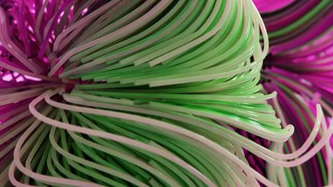 3d visualization abstraction colored lines Stock Illustration