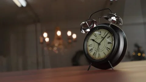 3d visualization of an antique clock made of wood Stock Footage 239623549