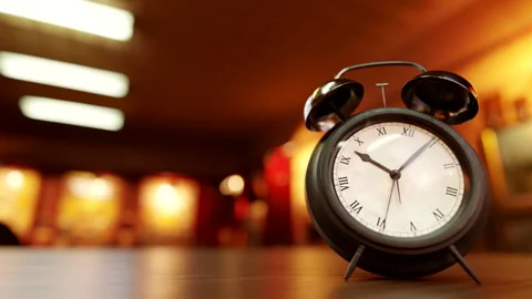 3d visualization of an antique clock made of wood Stock Footage 252489990