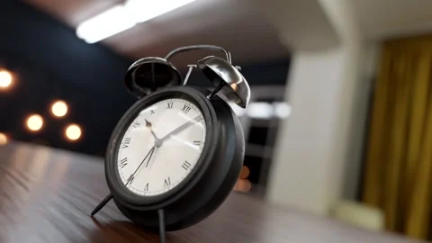 3d visualization of an antique clock made of wood Stock Footage 252655864