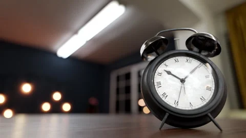 3d visualization of an antique clock made of wood Stock Footage 253161119