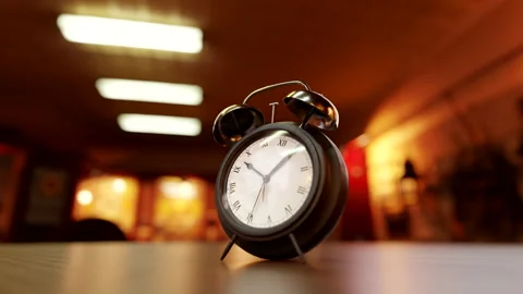 3d visualization of an antique clock made of wood Stock Footage 253161165