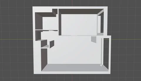 3D visualization of the apartment plan in a professional program Illustrazione stock