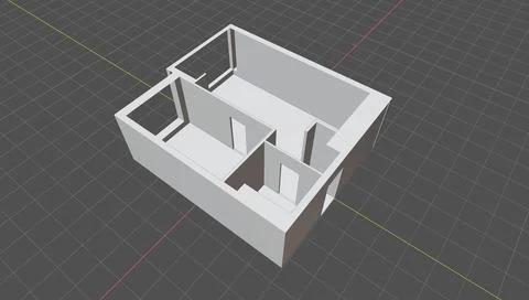 3D visualization of the apartment plan in a professional program Stock Illustration