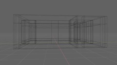 3D visualization of the apartment plan in a professional program Stock Illustration