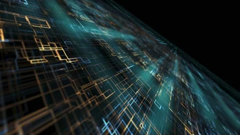 3D visualization of augmented virtual reality and data transmission in the Stock Footage 195006214