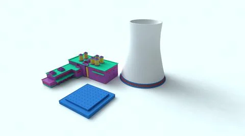 3d visualization of the building, architectural project. Elements and objects of Stock Illustration