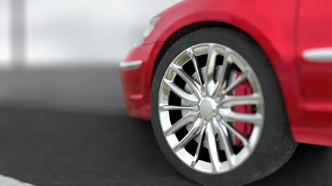 3d visualization of a car driving on a bridge 스톡 동영상 156343118