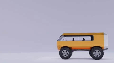 3d visualization car on the side in the background Stock Illustration