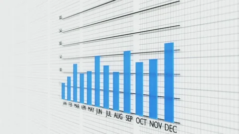 3d visualization chart of months infographics Stockbeeldmateriaal 240657023
