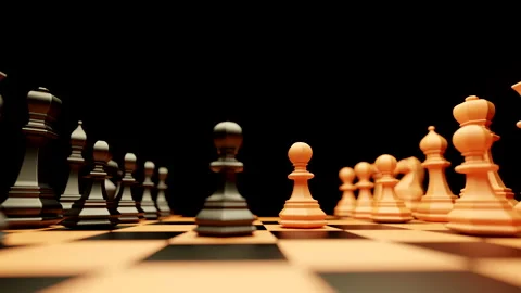 3d visualization of chess on the board 動画素材 170432181