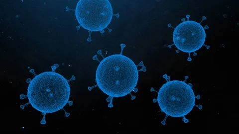 3D Visualization of Covid-19 at microscopic level Stock Footage 127615295