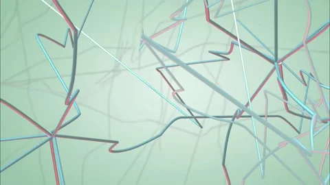 3D visualization of DNA particles of biological origin of living beings. Stock Footage 157965467