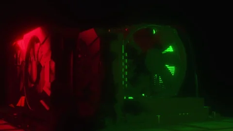 3D visualization of the fan on the processor Stock Footage 126091140