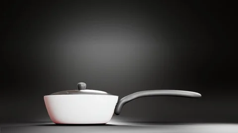 3D visualization of the frying pan Video stock 127615020