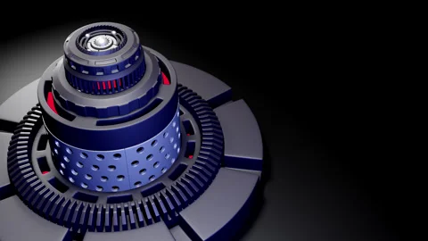 3D visualization of the gear mechanism Vídeo Stock 137736545