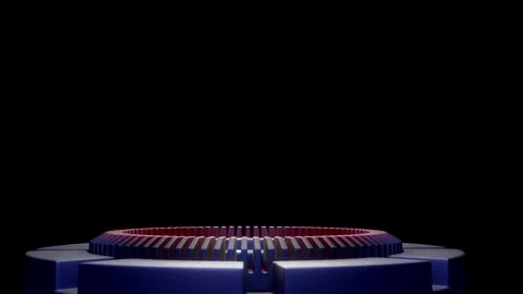 3D visualization of the gear mechanism Stock Footage 137738198