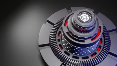 3D visualization of the gear mechanism Stock Footage 137738200