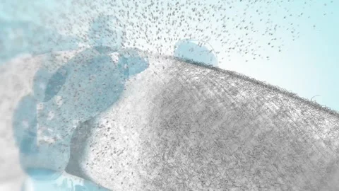 3D visualization helps remove dirt embedded in fabric fibers. EP2 動画素材 276596769