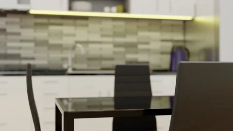 3d visualization of the kitchen Stock Footage 157906382