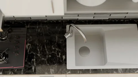 3d visualization of the kitchen Vidéo 157906435