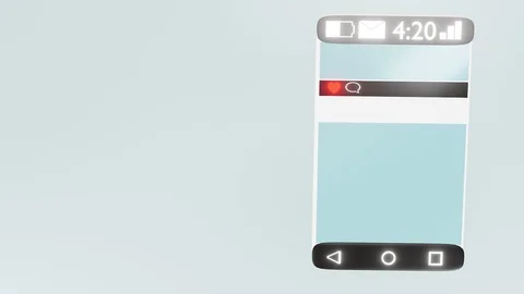 3D visualization of likes in social networks on your phone Stock Footage 127364085