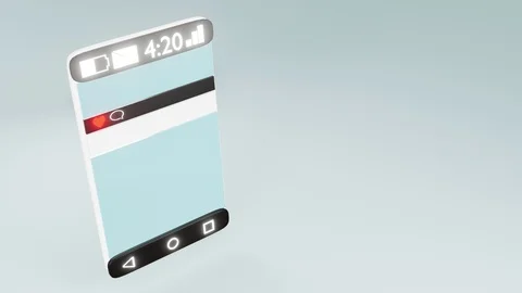 3D visualization of likes in social networks on your phone Video stock 127364113