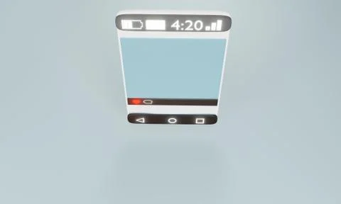 3D visualization of likes in social networks on your phone Stock Illustration