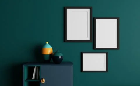 3D visualization of the living room interior. Stockillustratie