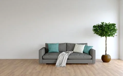 3D visualization of the living room interior. Иллюстрация