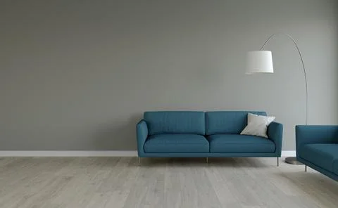 3D visualization of the living room interior. 스톡 일러스트