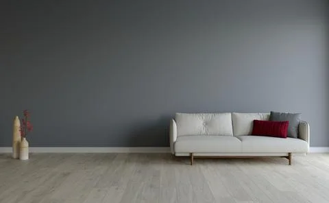 3D visualization of the living room interior. 스톡 일러스트