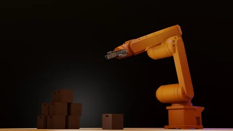 3D visualization Loading stack of boxes Vídeo Stock 125799009