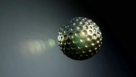 3d visualization of a metal ball spinning Stock Footage 145363653