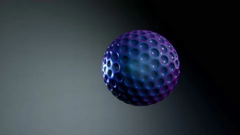 3d visualization of a metal ball spinning Stock Footage 145363673