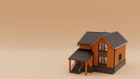 3d visualization of a new house instead of the old one Stock Footage 157782182