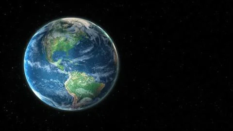 3D visualization of planet earth from outer space イラスト素材